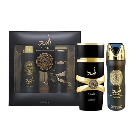 Lattafa Set Asad EDP 100 ML + Body Spray 200 ML